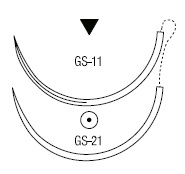 Polysorb обратно режущая ½ круга 37 мм