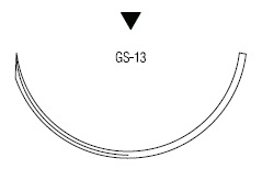 Polysorb обратно режущая ½ круга 48 мм