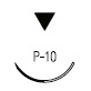 Polysorb косметическая обратно режущая ⅜ круга 11 мм