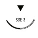 Monosof/Dermalon косметическая обратно режущая ⅜ круга 16 мм SBE-3