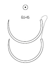 Biosyn колющая ⅝ круга 37 мм две иглы