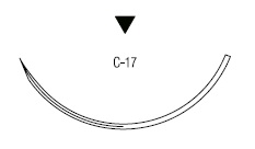 Novafil обратно режущая ⅜ круга 39 мм