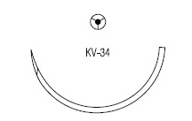 Caprosyn колюще-режущая ½ круга 37 мм