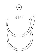 Polysorb колющая ⅝ круга 27 мм две иглы