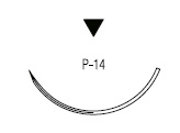 Caprosyn косметическая обратно режущая ⅜ круга 24 мм