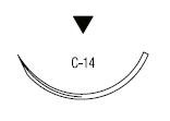 Novafil обратно режущая ⅜ круга 24 мм