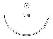Novafil колющая ½ круга 37 мм метрик 2