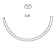 Polysorb многоцелевая ½ круга 40 мм