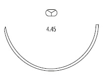 Polysorb многоцелевая ½ круга 45 мм