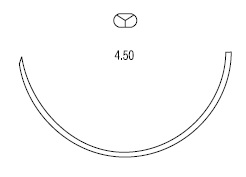 Polysorb многоцелевая ½ круга 50 мм