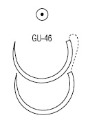 Maxon колющая ⅝ круга 27 мм две иглы