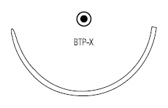 Biosyn тупоконечная колющая ½ круга 48 мм BTP-X