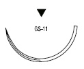 Monosof/Dermalon обратно режущая ½ круга 37 мм