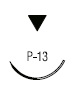 Polysorb косметическая обратно режущая ⅜ круга 13 мм
