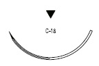 Monosof/Dermalon обратно режущая ⅜ круга 35 мм
