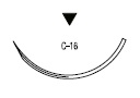 Monosof/Dermalon обратно режущая ⅜ круга 30 мм