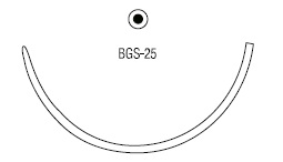Biosyn тупоконечная колющая ½ круга 37 мм