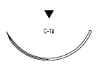 Surgilon обратно режущая ⅜ круга 35 мм