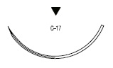 Surgilon обратно режущая ⅜ круга 39 мм