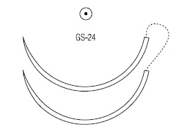 Polysorb колющая ½ круга 40 мм две иглы