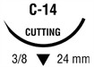 Biosyn обратно режущая ⅜ круга 24 мм