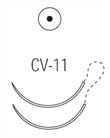 Vascufil колющая ⅜ круга 13 мм две иглы