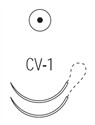 Vascufil колющая ⅜ круга 9 мм