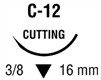 Biosyn косметическая обратно режущая ⅜ круга 24 мм